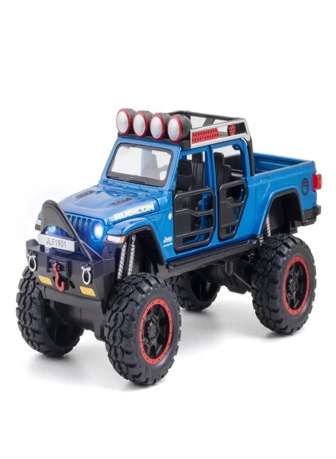 Minniq STORE 1/32 Scale Exclusive Alloy Metal Pull Back Die-cast Car Model Mini Auto Toy for Kids Metal Model Toy Car with Sound and Light (MINQ_WRANGLAR Pickup Jeep-Multicolor) - Image 3